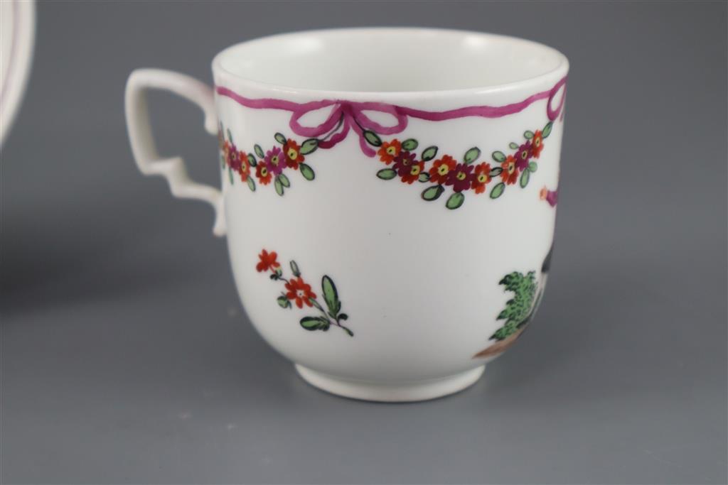 A Vienna coffee cup and saucer, c.1760, 13cm diameter